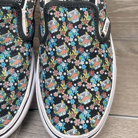 Vans x Discovery Project Cat Little Girl Sz 3 Comfy Cush Slip On Floral Sneakers - Picture 11 of 11